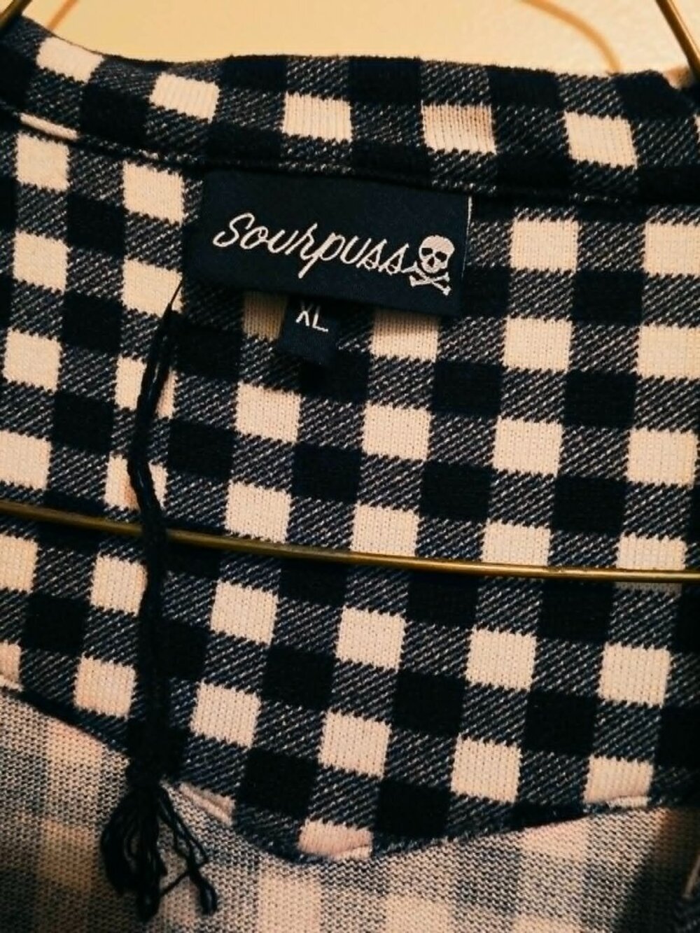 Sourpuss Sparrow Western, Gingham Print Dress with Pockets XL - Picture 3 of 5
